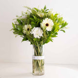 Whisper of White – Gerbera & Caranthantum Vase