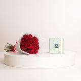 Patchi Chocolate & Bouquet of 20 Red Roses