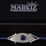 Markiz Luxury Bracelet – Zircon & Blue Jade 925 Silver