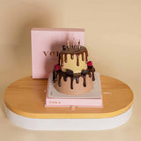 VOILÀ Two-Tier Cake | Chocolate & Caramel Pecan Fusion