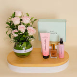 Joviality Strawberry Body Care Set with Flowrista Vase